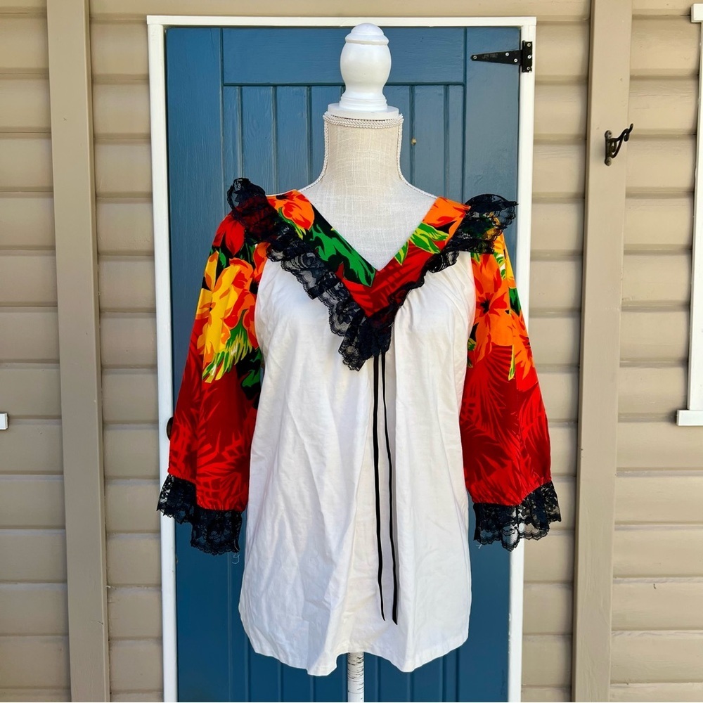 Vintage Pitchfork Brand Country Western Top Women Small